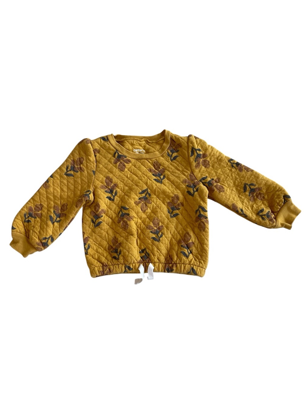 Carter's Quilted Floral Baby Sweatshirt Size 24 Months
